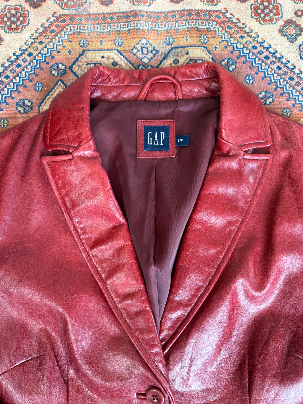 90's Y2K Red Racer Leather Jacket