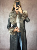 Y2K Vintage Faux Fur Burberry Coat (S)