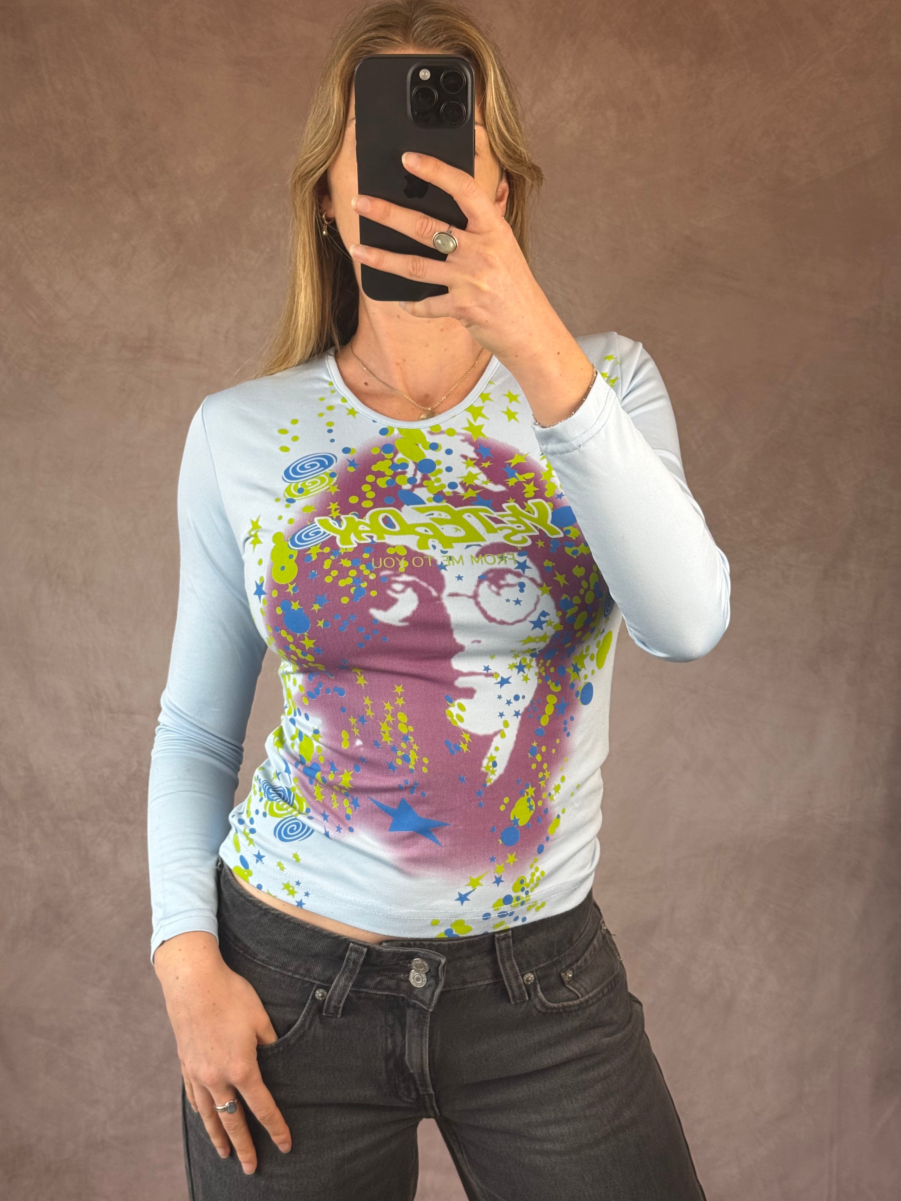 Y2K Vintage Beatles top (S).