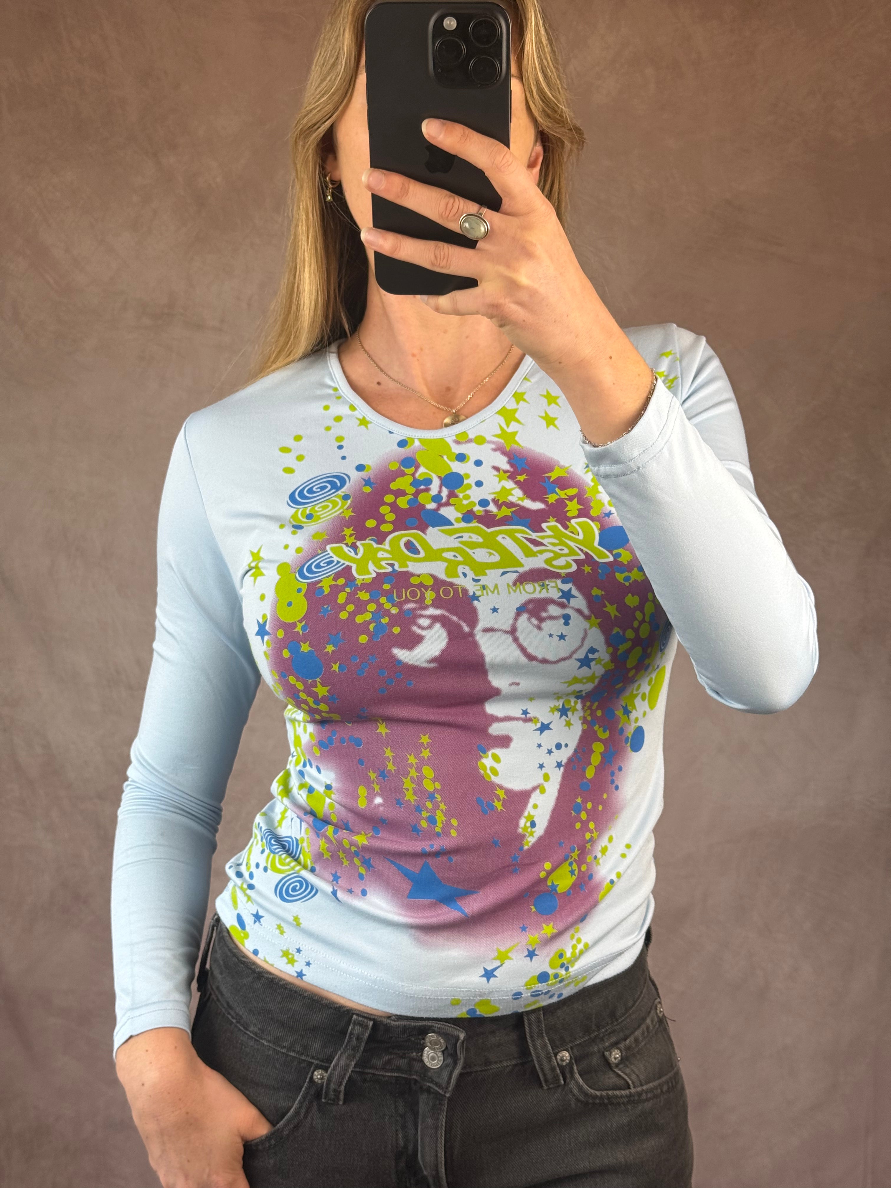 Y2K Vintage Beatles top (S).