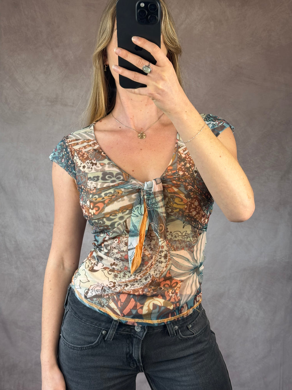 Y2K whimsical 90's top (S)