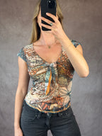 Y2K whimsical 90's top (S)