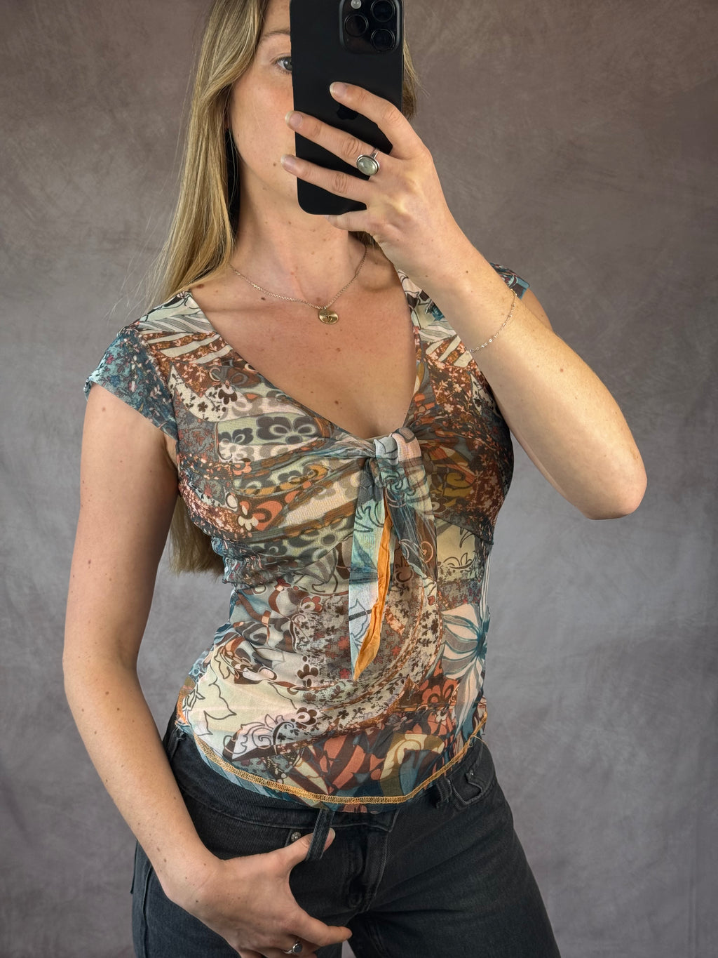 Y2K whimsical 90's top (S)