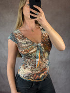 Y2K whimsical 90's top (S)