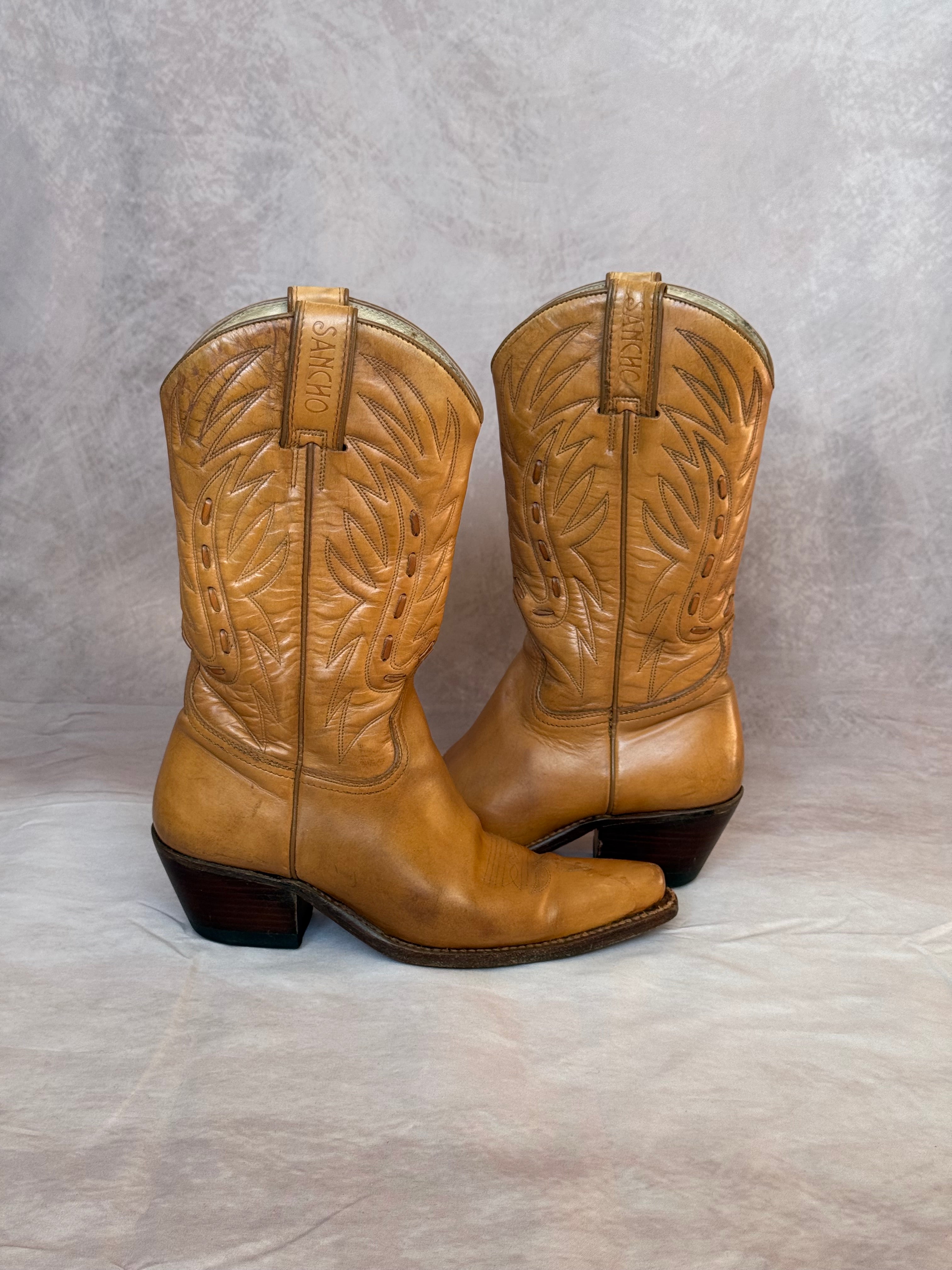 Sancho vintage cowboy boots (UK 3)