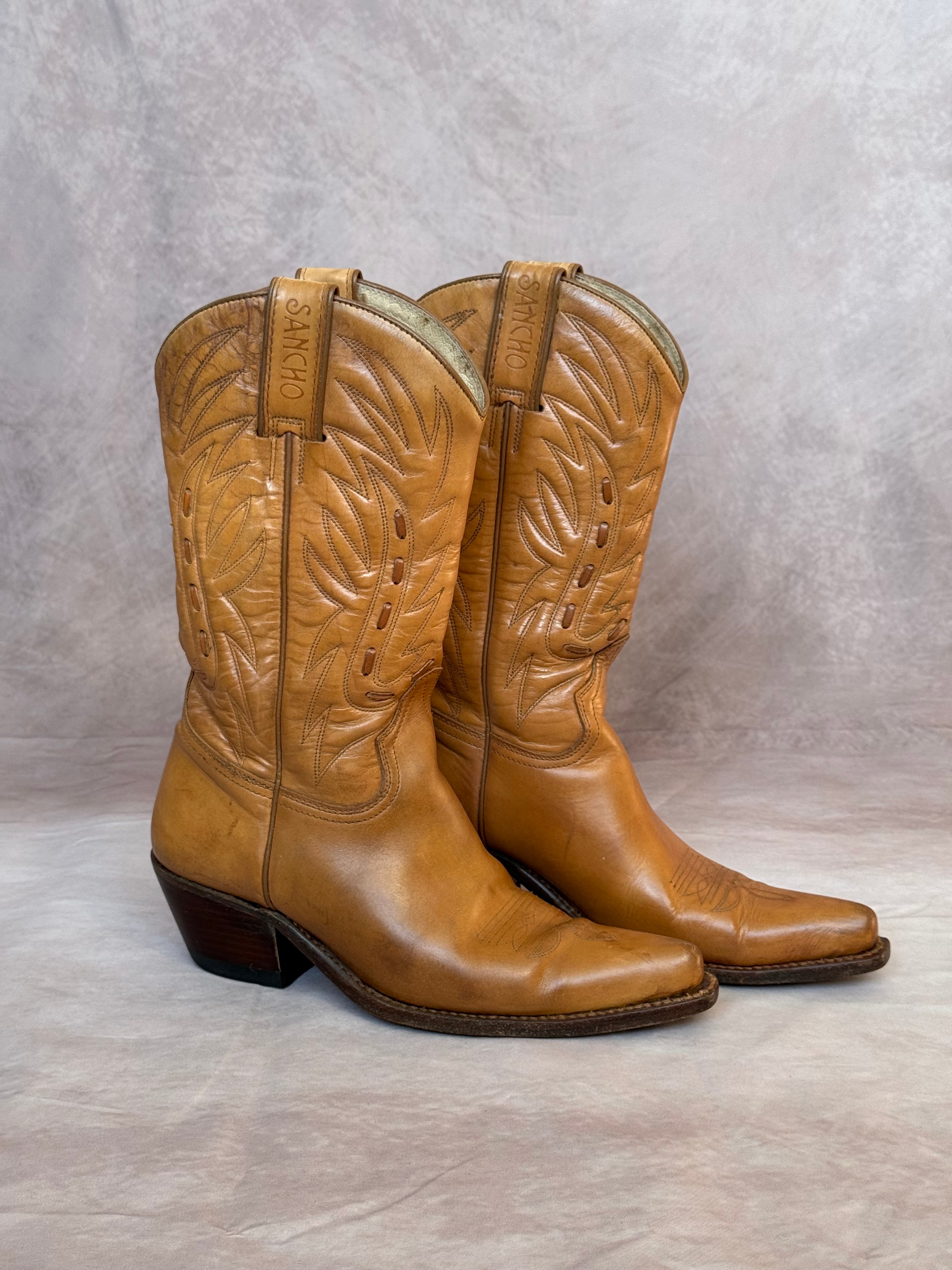 Sancho vintage cowboy boots (UK 3)