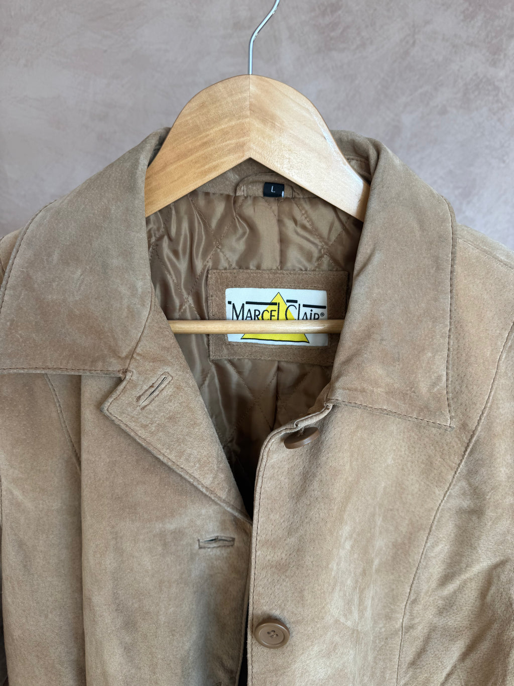 Vintage Y2K brown suede coat (L)