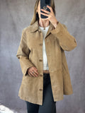 Vintage Y2K brown suede coat (L)