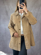 Vintage Y2K brown suede coat (L)