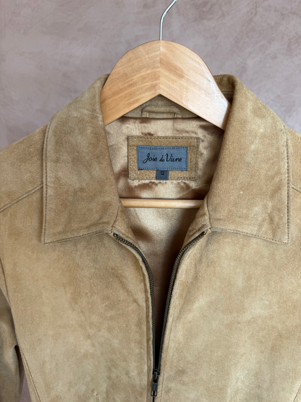 Vintage brown suede coat (L)