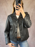 Vintage Y2K Italian leather biker jacket (L)