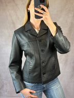 Vintage Y2K Italian leather biker jacket (L)