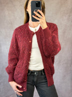 Vintage whimsical pink knitted jumper (L)