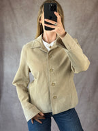 Vintage cream suede Y2K jacket (XL)