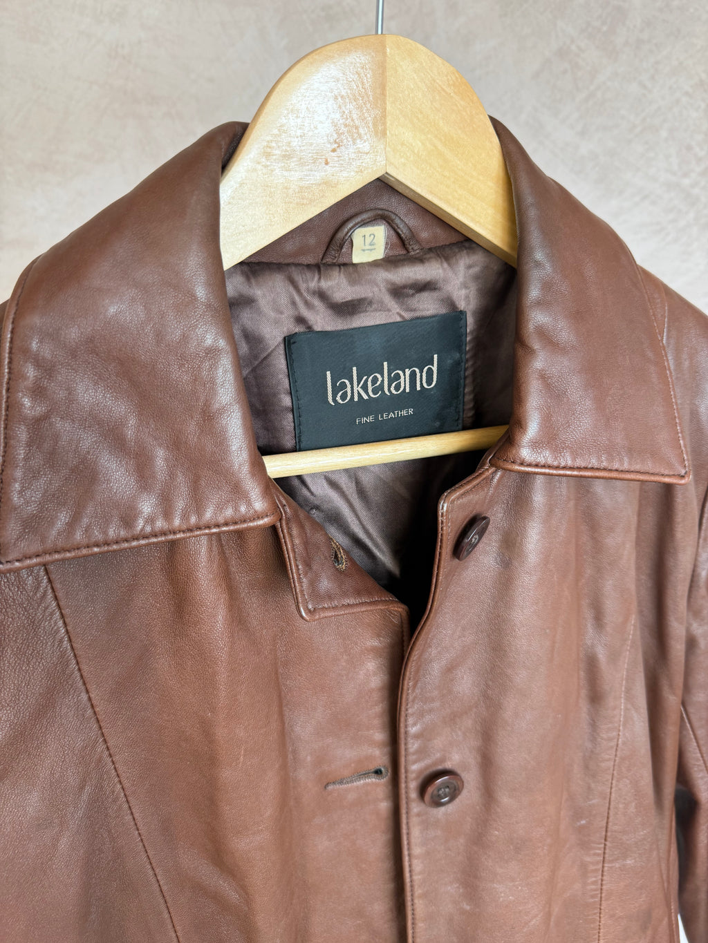 Y2K brown genuine leather jacket (12)