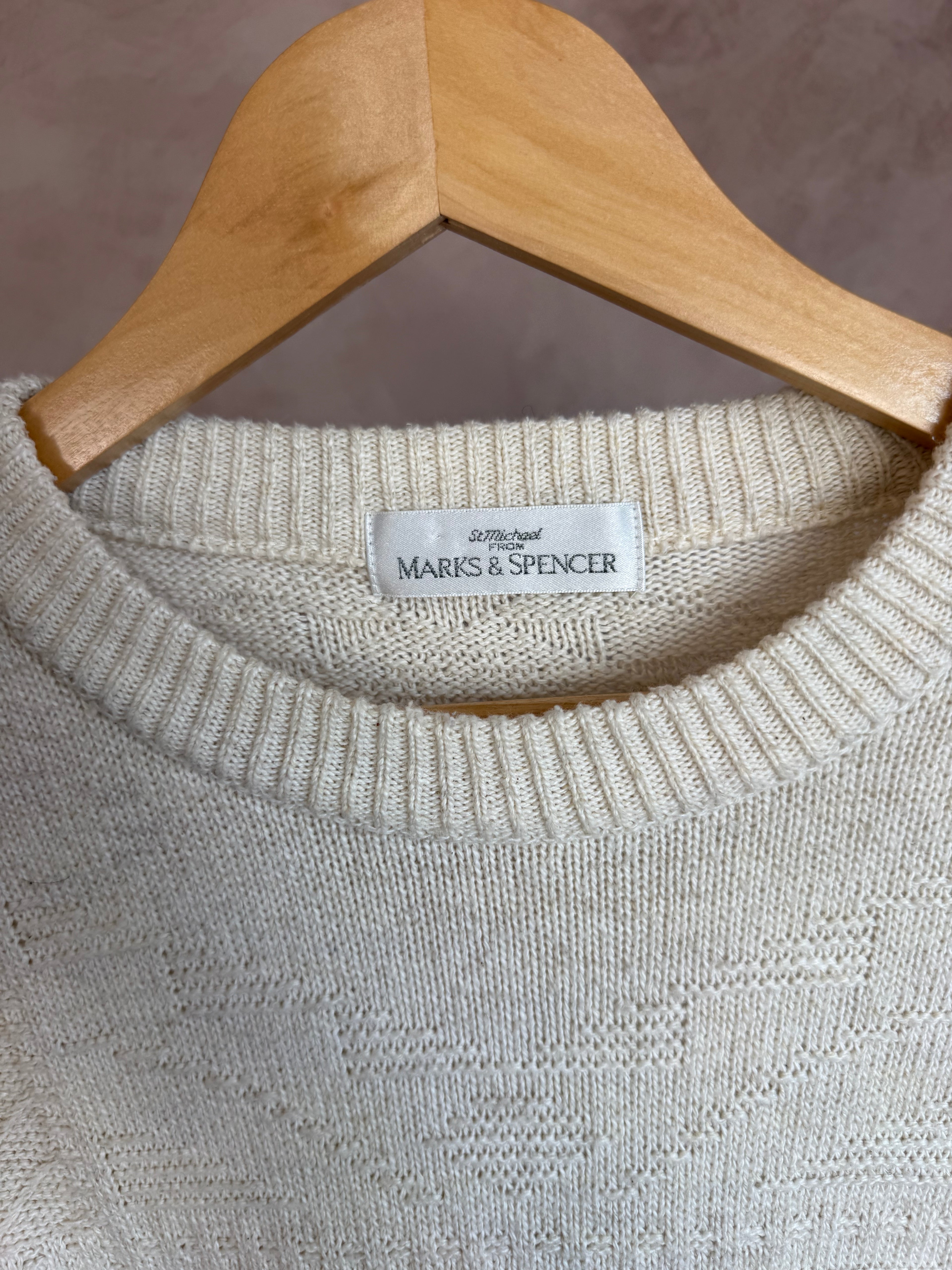 Vintage nordic gemoetric knitted jumper (M)