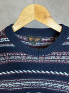 Vintage nordic knitted jumper (M)