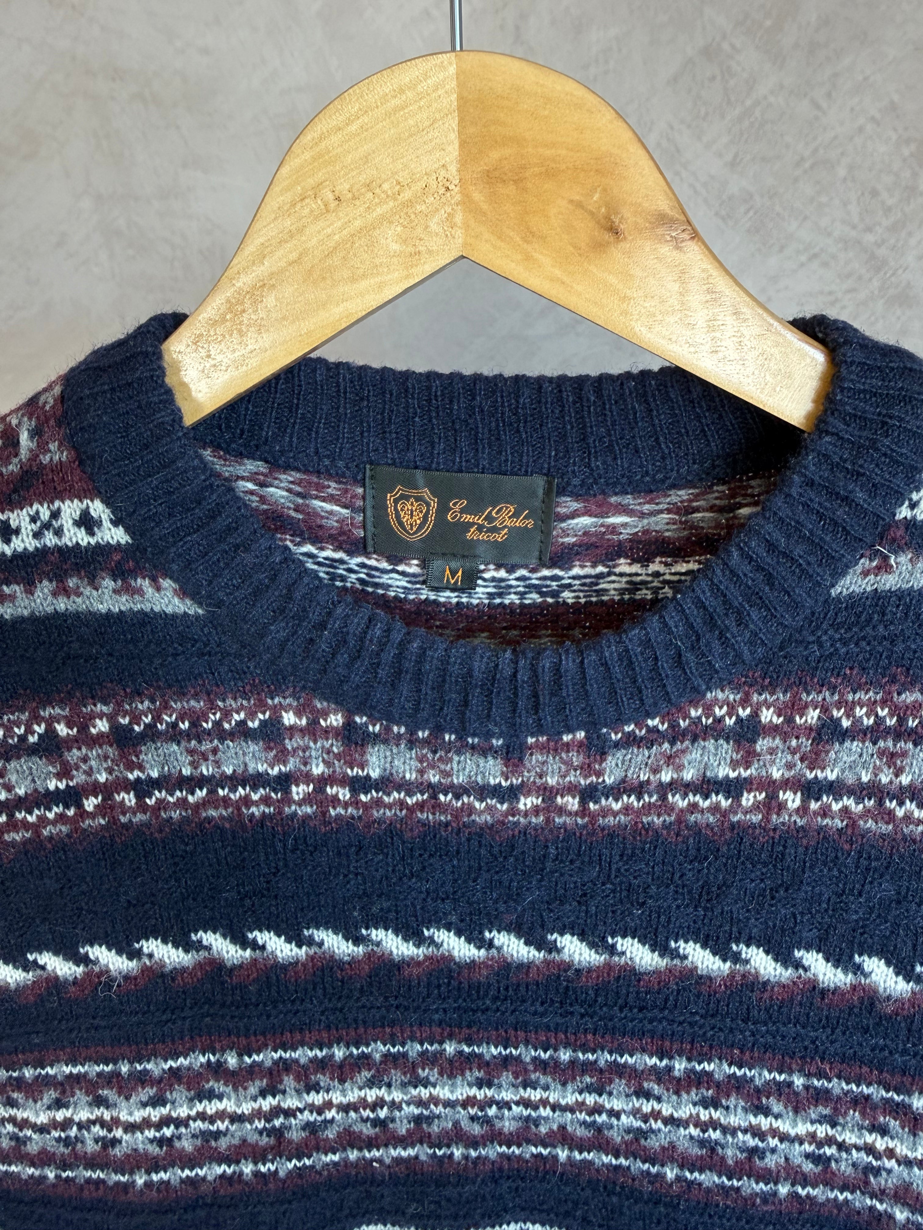 Vintage nordic knitted jumper (M)