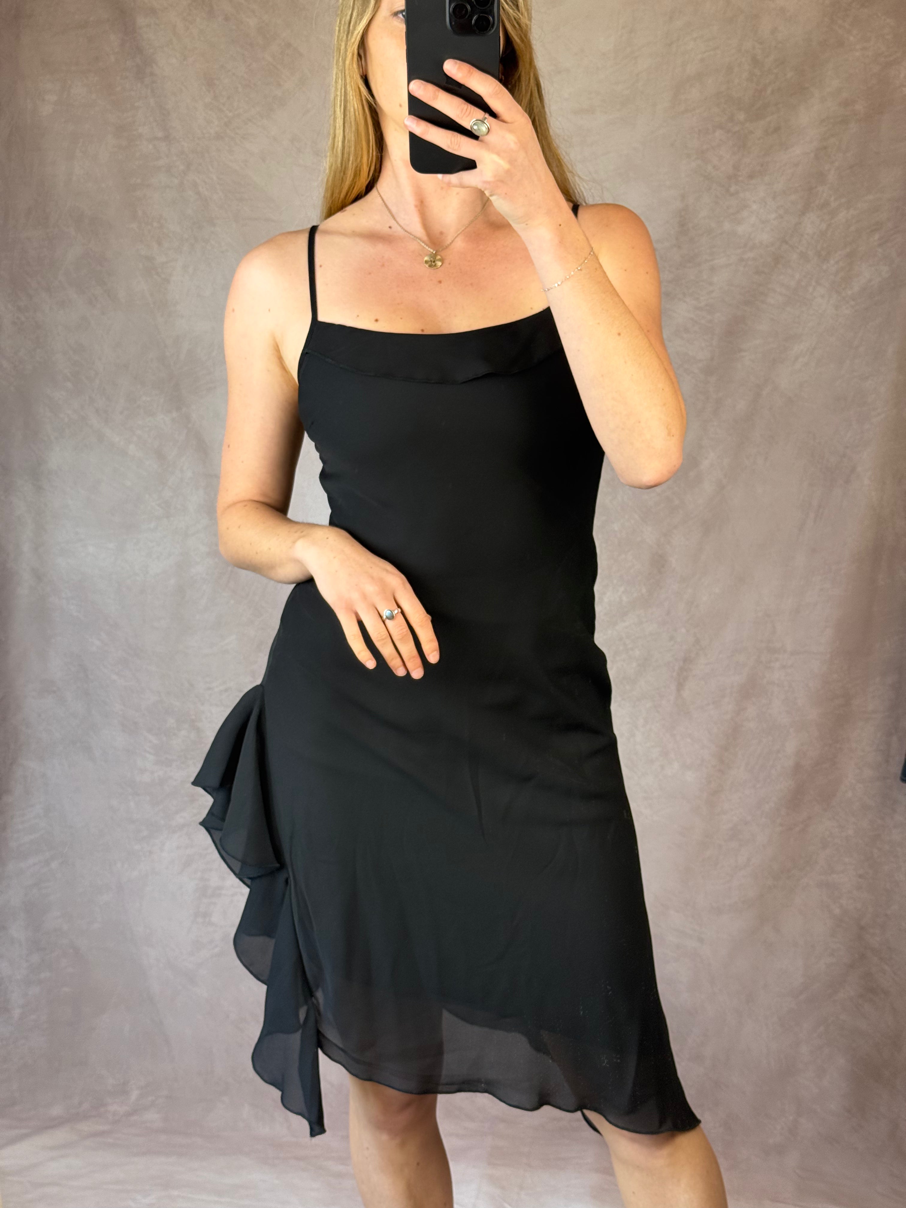 Vintage Carolyn Bessette black dress (S)
