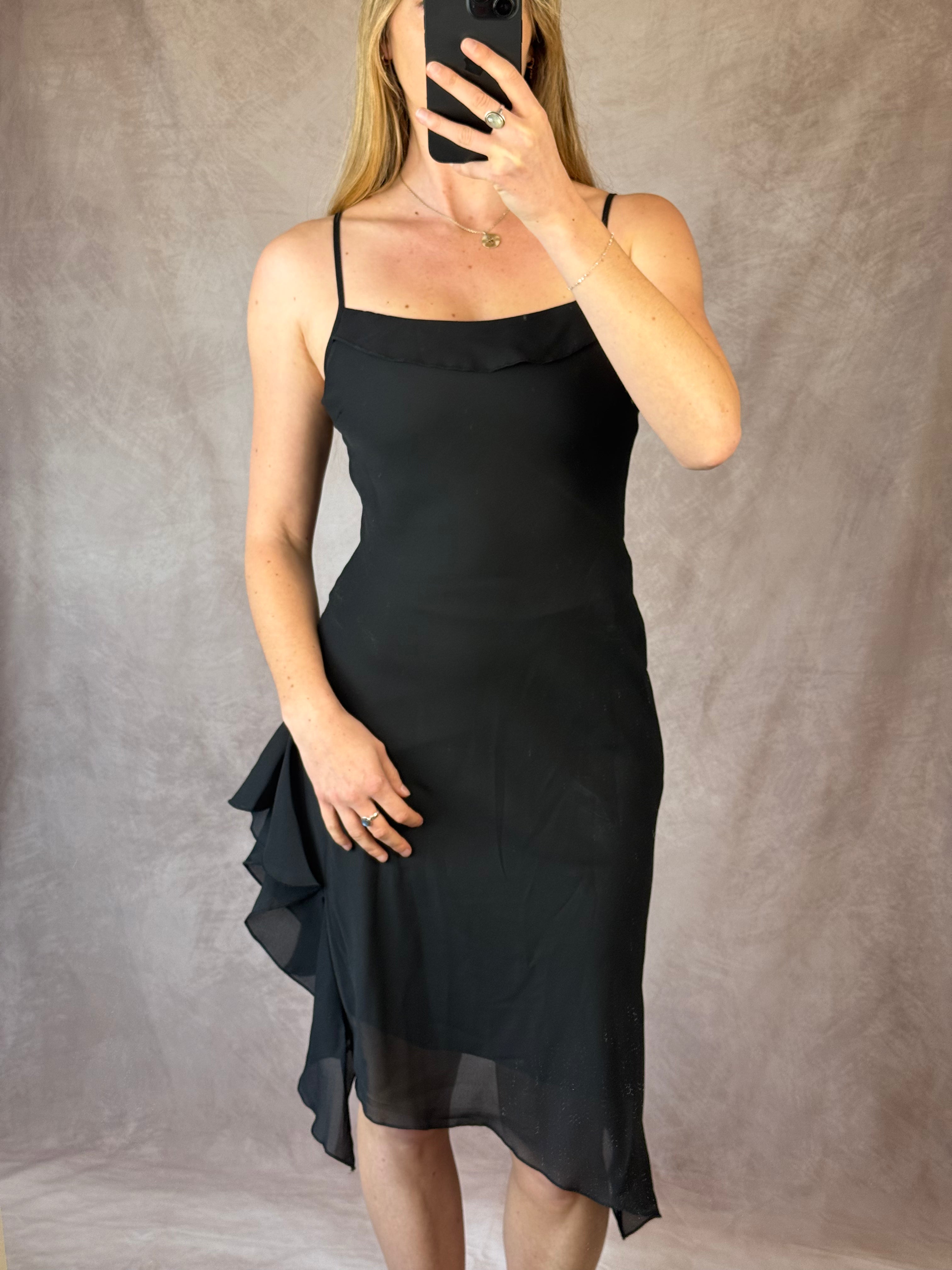Vintage Carolyn Bessette black dress (S)