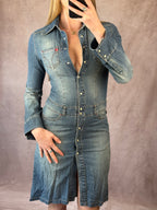 Y2K Miss Sixty blue denim dress (XS)