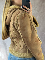 Vintage Y2K faux fur jacket (M)