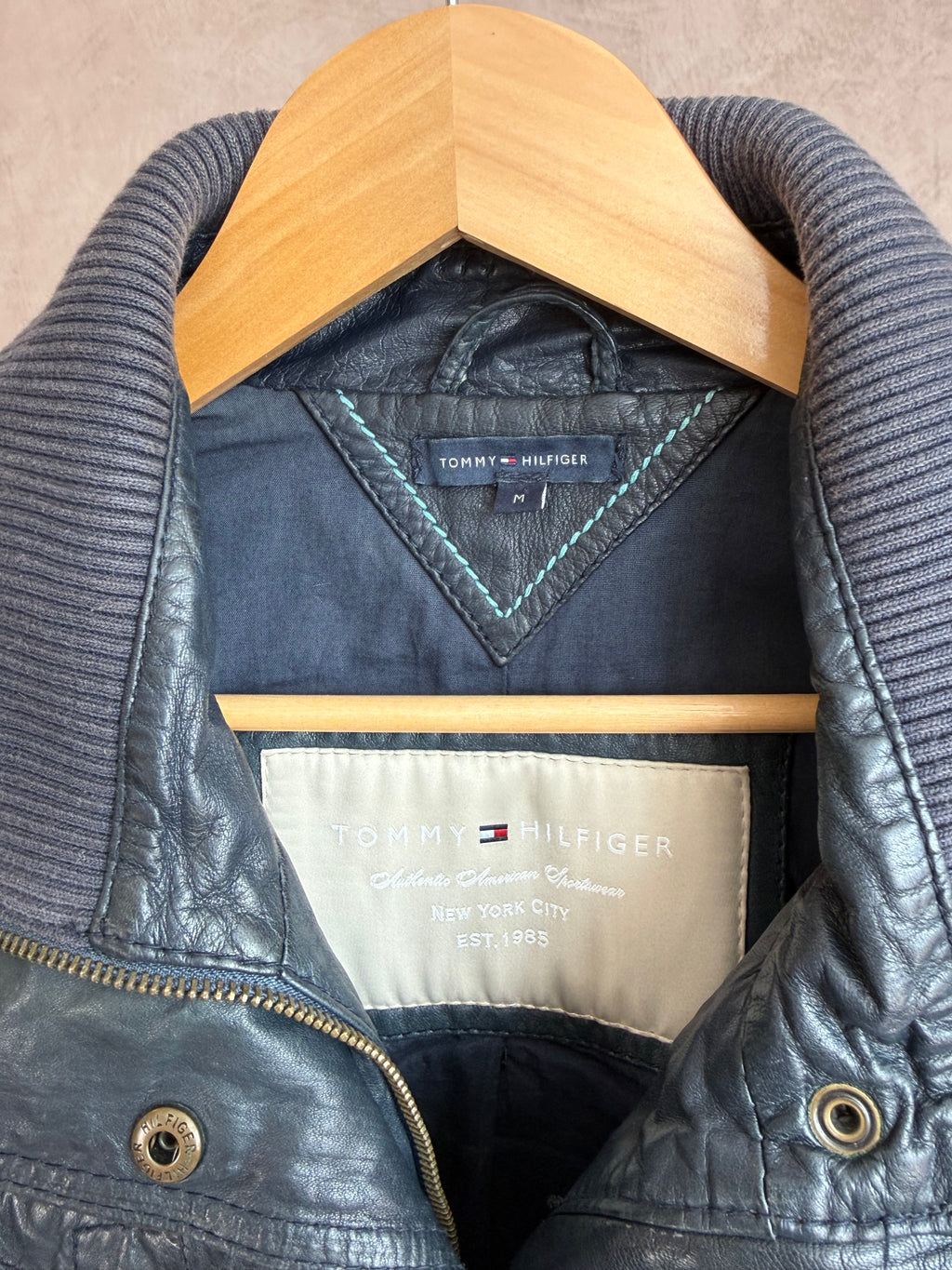 Vintage Tommy Hilfiger blue bomber jacket (M)
