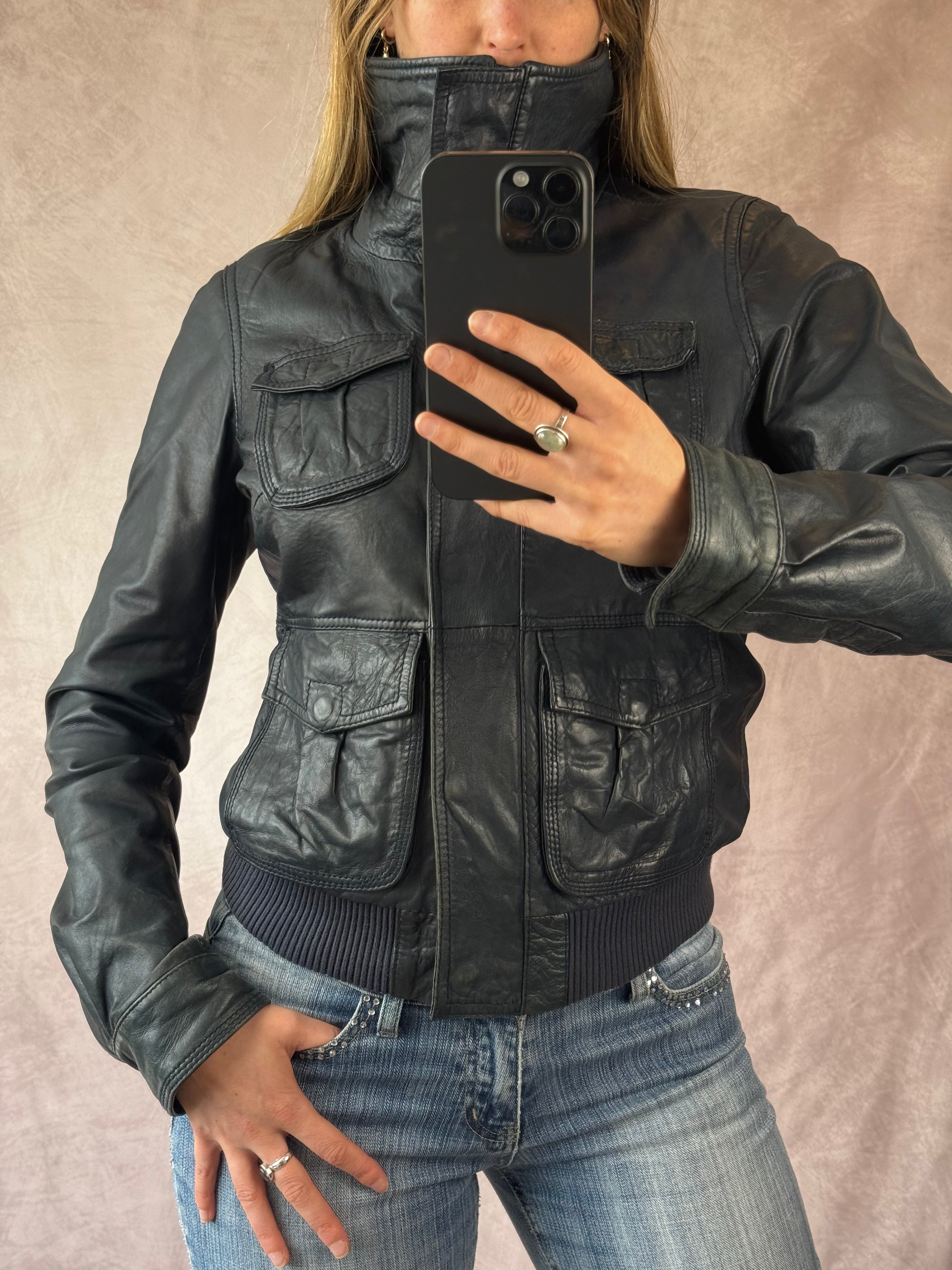 Vintage Tommy Hilfiger blue bomber jacket (M)