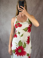 90's Y2K asymmetrical spring dress (S)