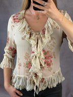 Y2K fairy whimsical floral top (M)