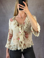 Y2K fairy whimsical floral top (M)