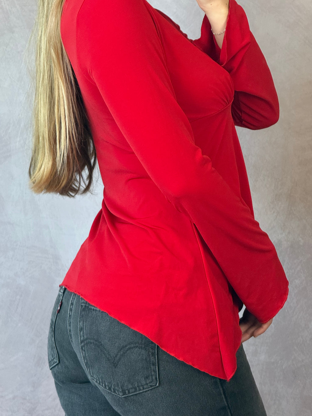 Y2K fairy whimsical red top (L)