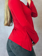 Y2K fairy whimsical red top (L)