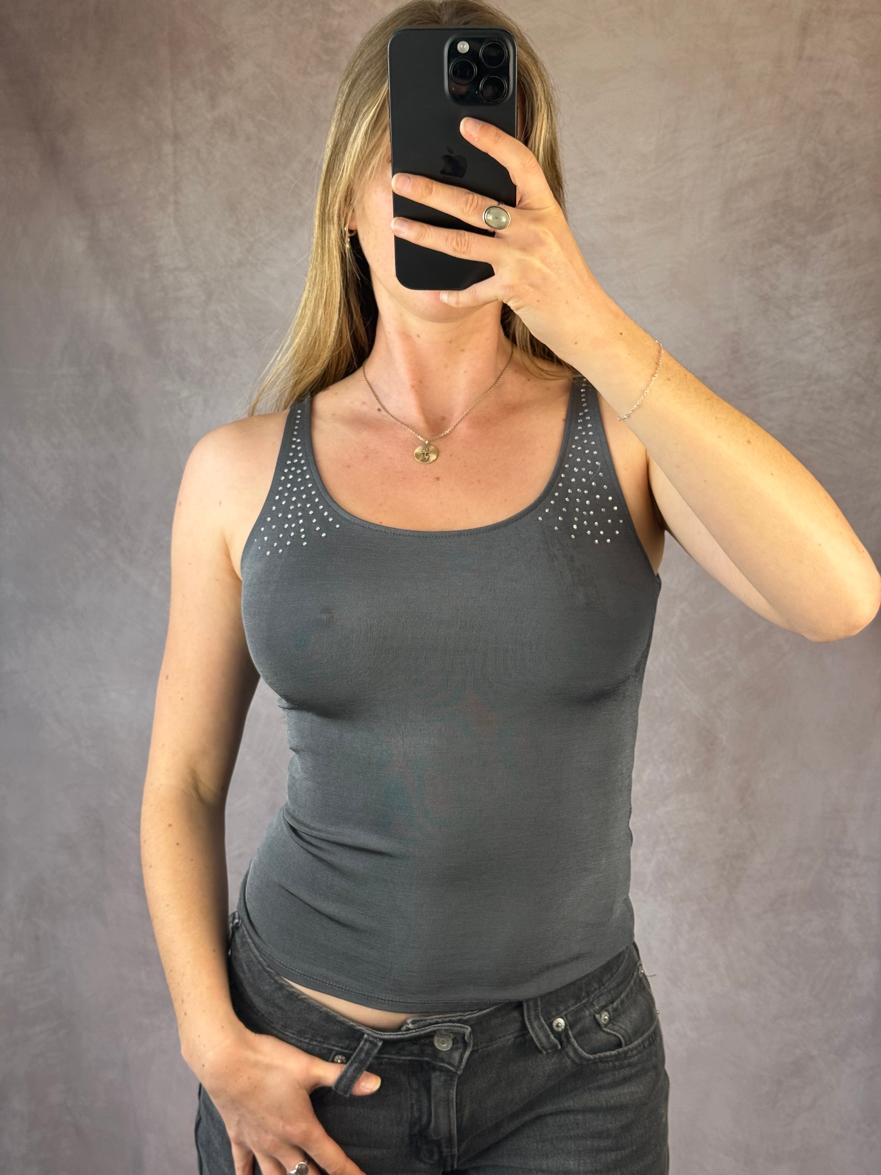 Y2K Grey vintage corset (S).