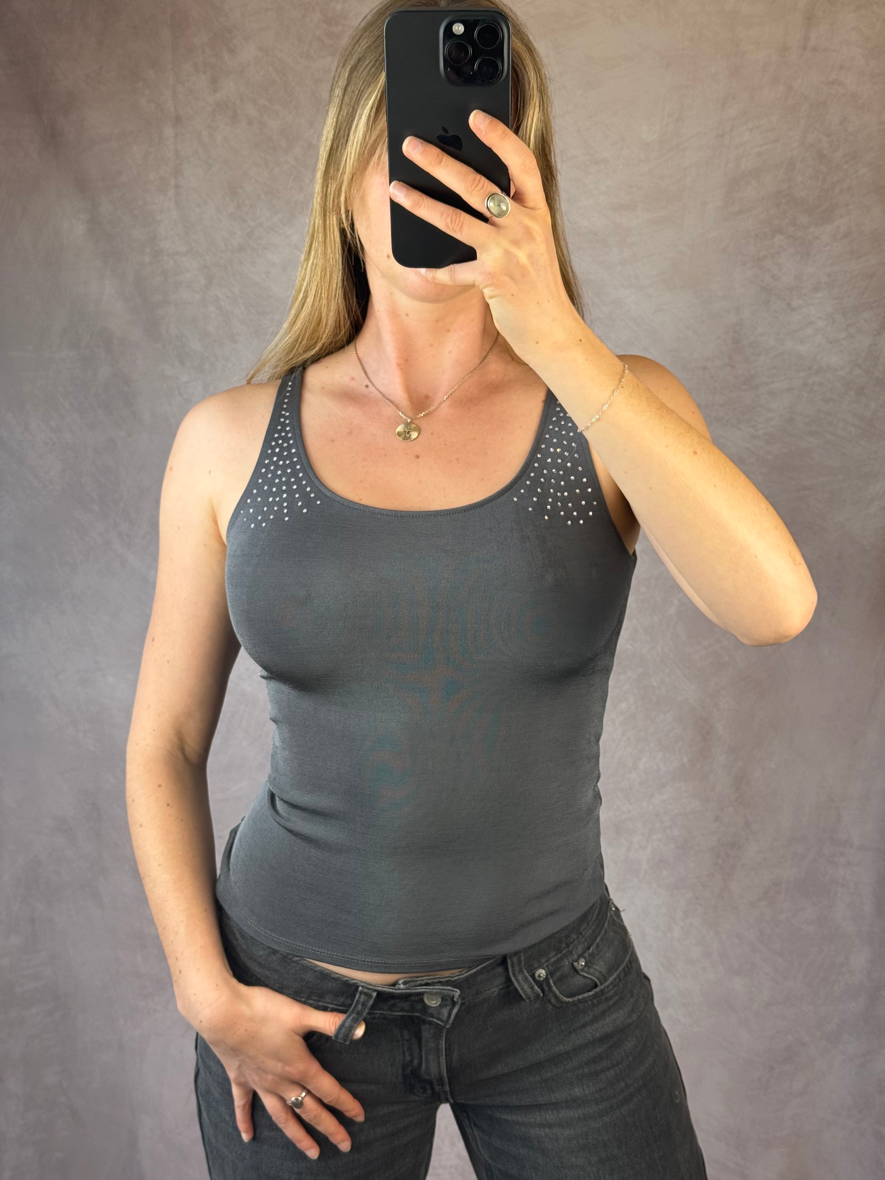 Y2K Grey vintage corset (S).