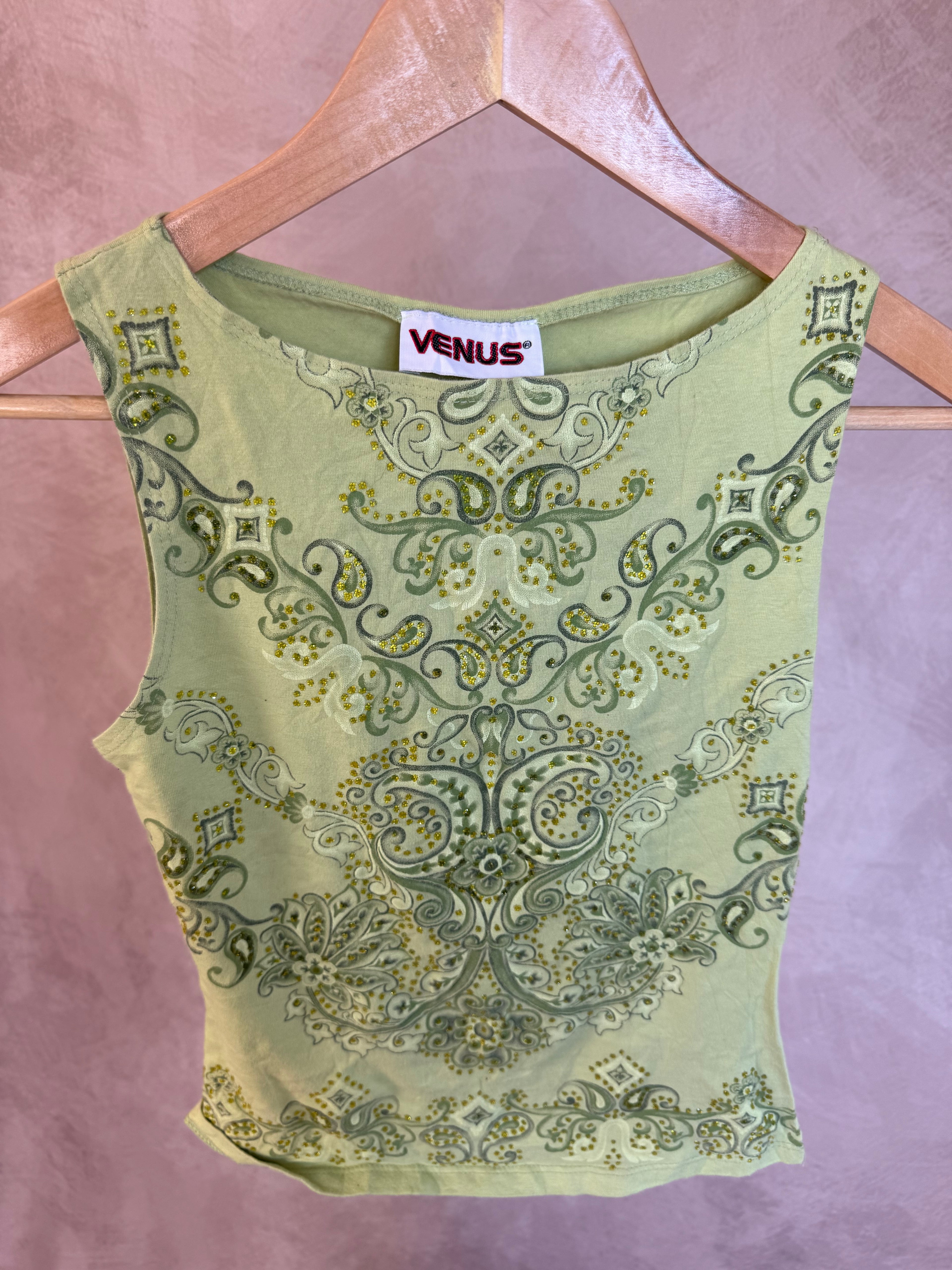 Y2K Green vintage corset top (S)