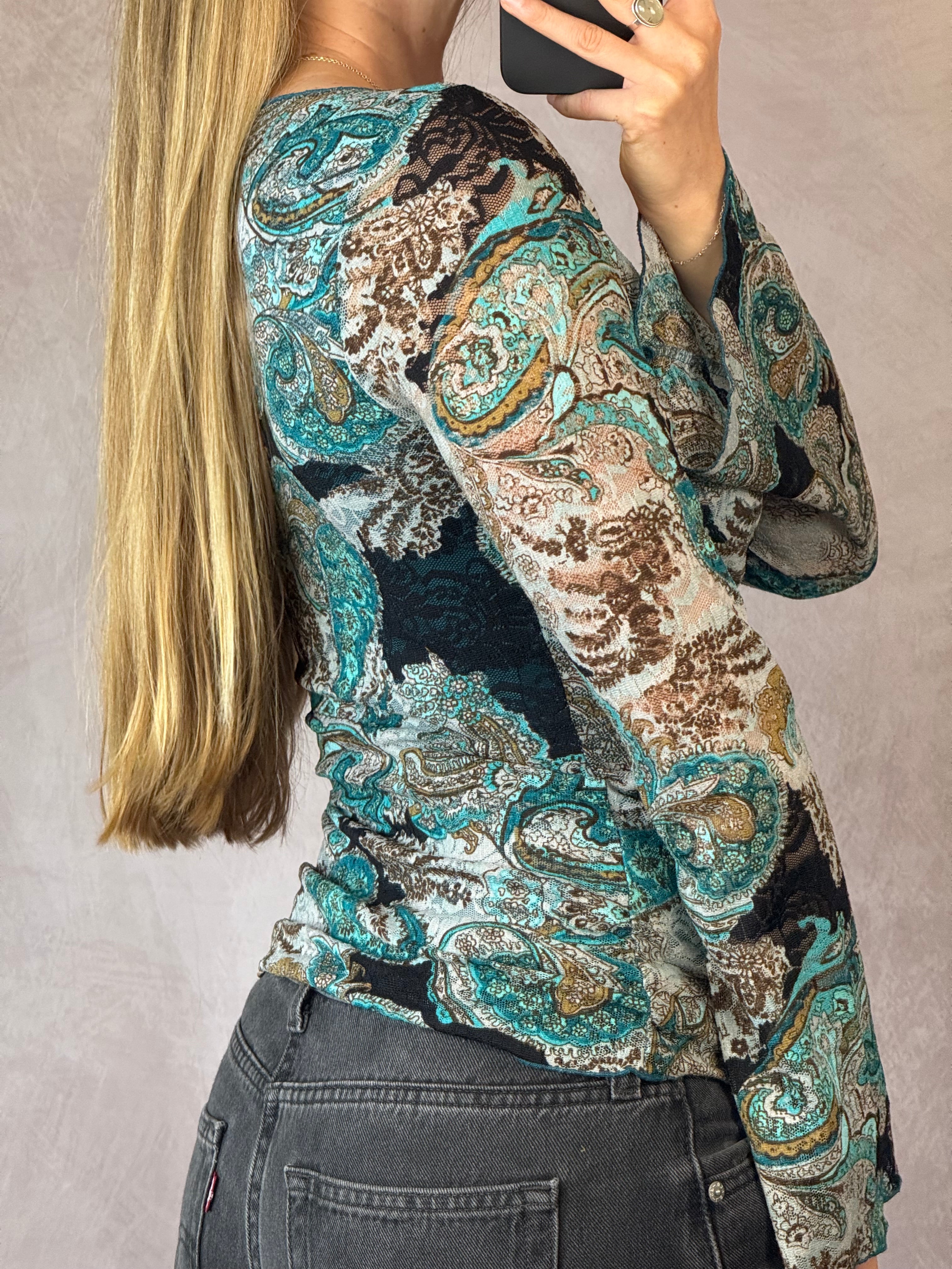 Y2K fairy whimsical blue top (S)