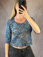 Vintage Y2K fairy paisley print top (S)