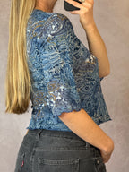 Vintage Y2K fairy paisley print top (S)