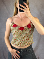 Vintage René Derhy fairy whimsical floral top (M)