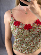 Vintage René Derhy fairy whimsical floral top (M)