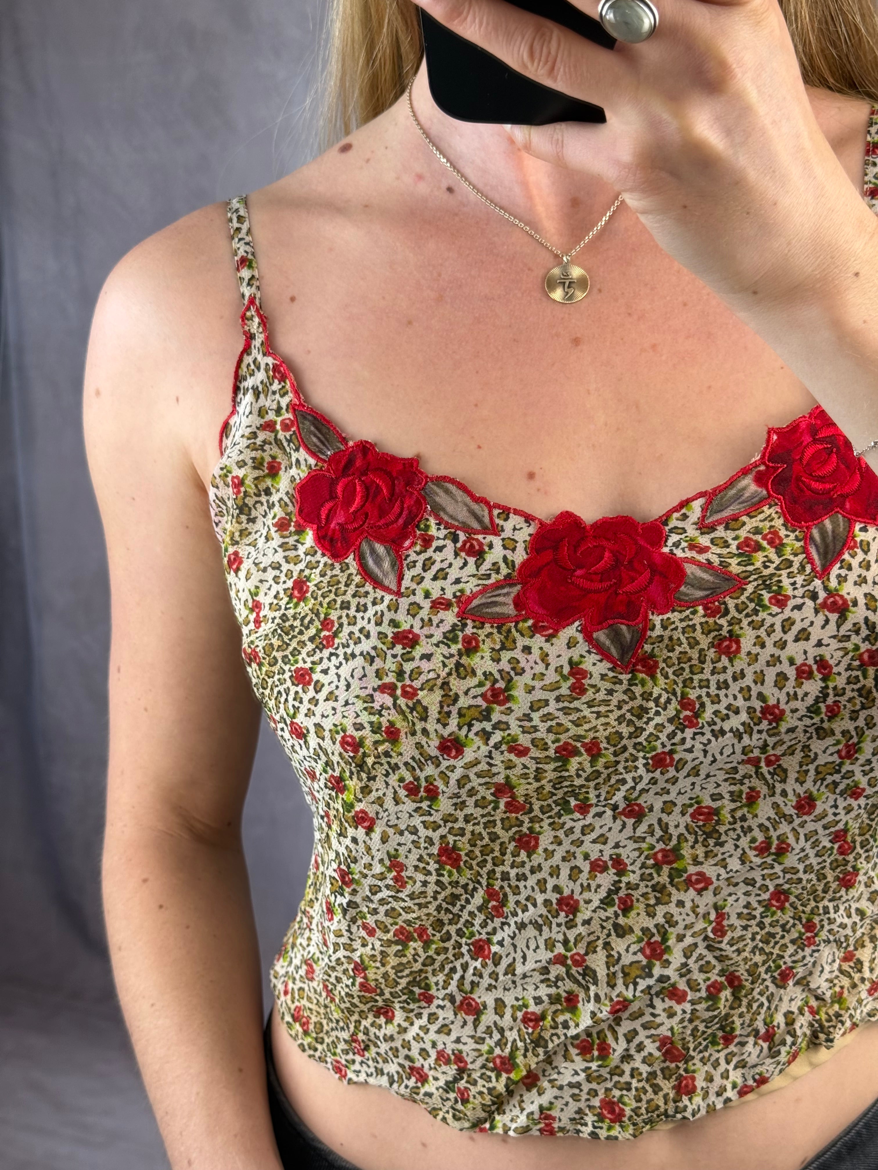 Vintage René Derhy fairy whimsical floral top (M)