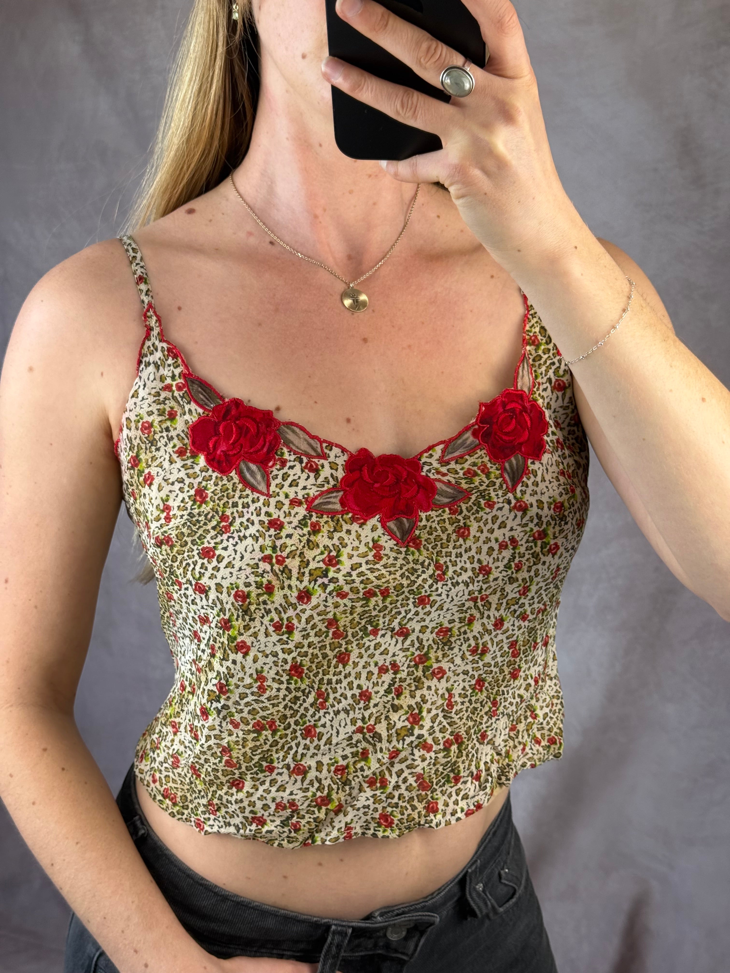 Vintage René Derhy fairy whimsical floral top (M)