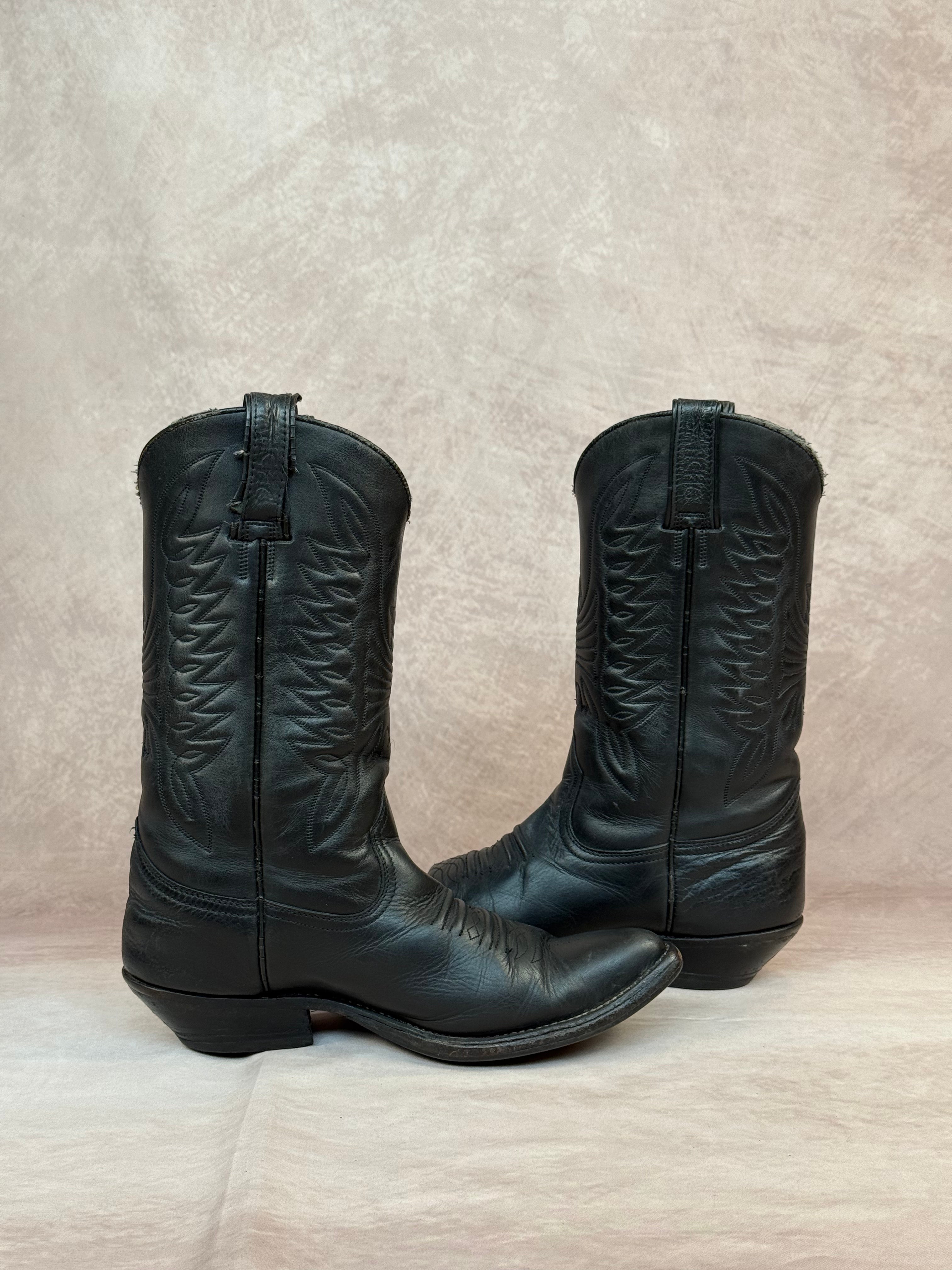 Vintage Sancho black cowboy boots (UK 7)