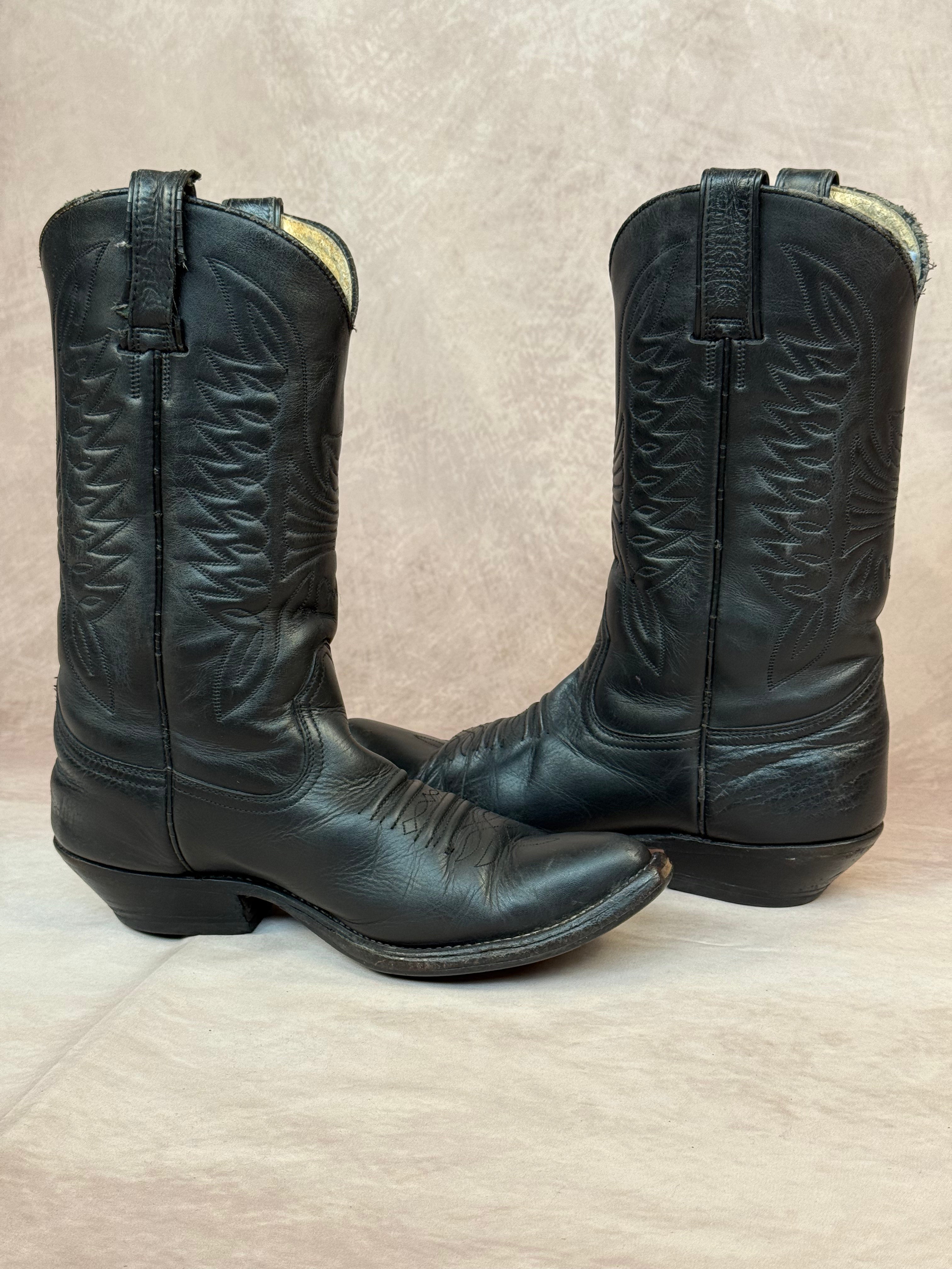 Vintage Sancho black cowboy boots (UK 7)