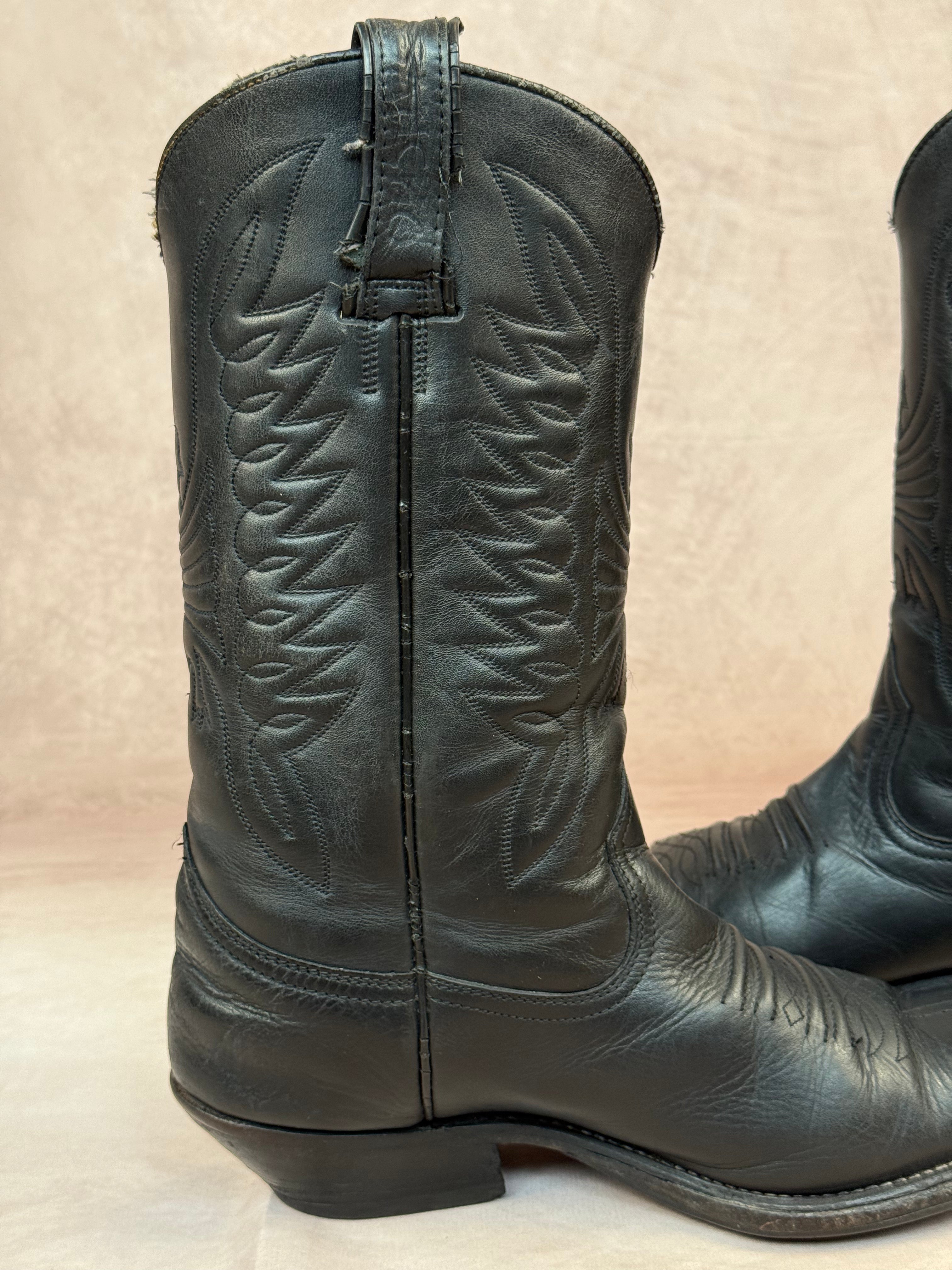 Vintage Sancho black cowboy boots (UK 7)