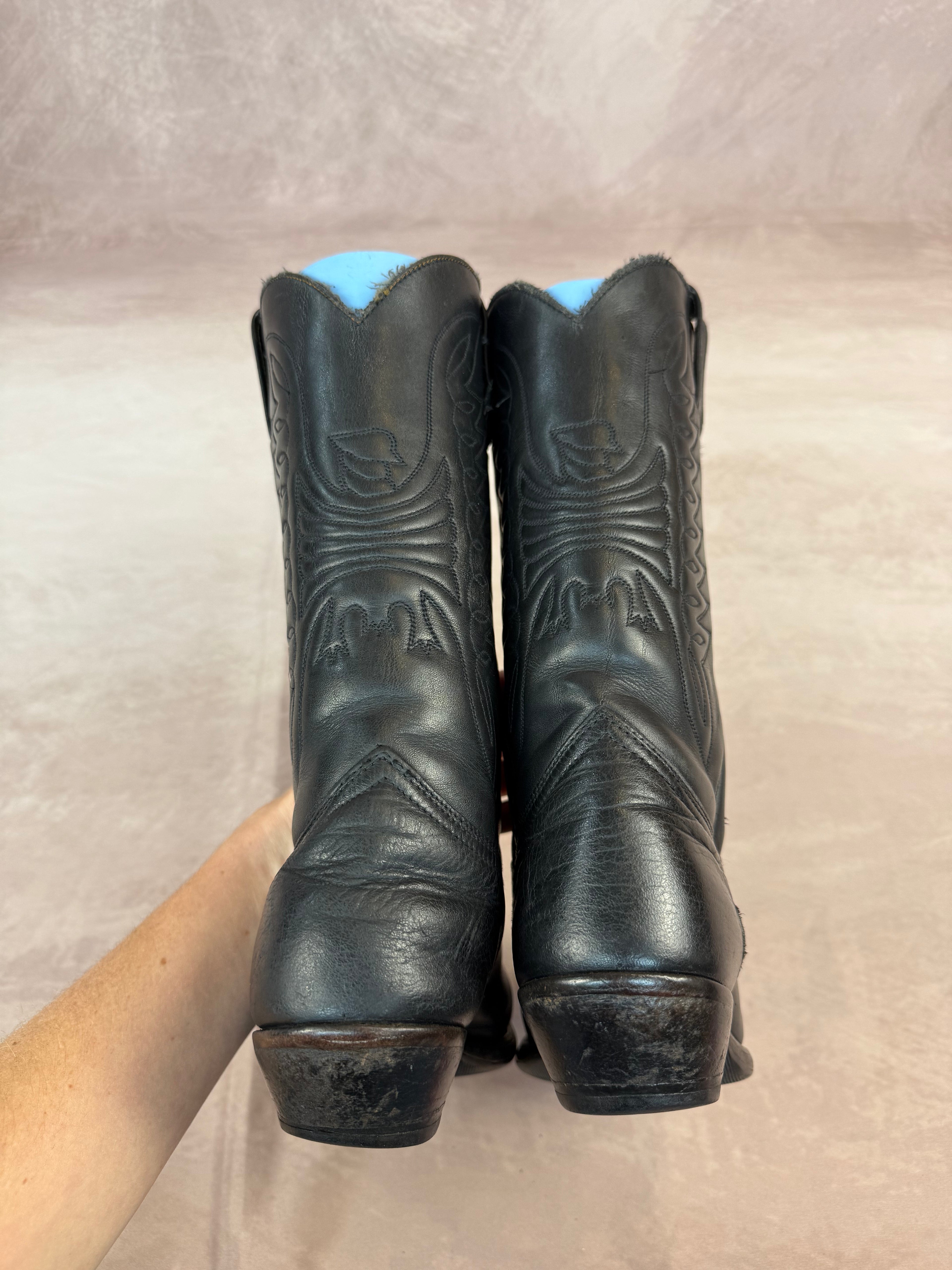 Vintage Sancho black cowboy boots (UK 7)