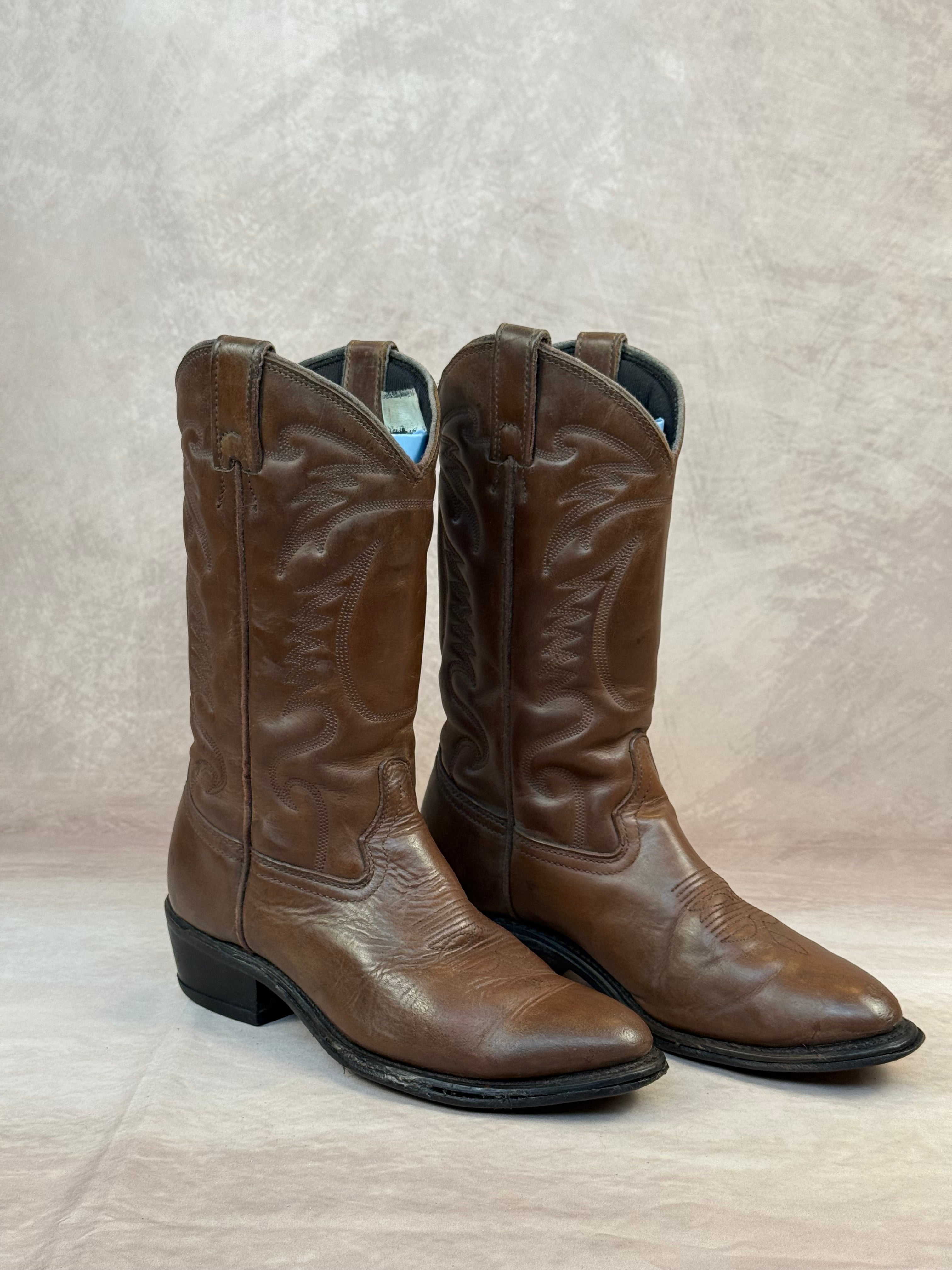 Vintage brown cowboy boots (UK 6.5)