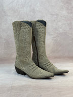 Vintage grey suede cowboy boots (UK 5)
