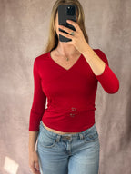 Y2K fairy whimsical red top (S)